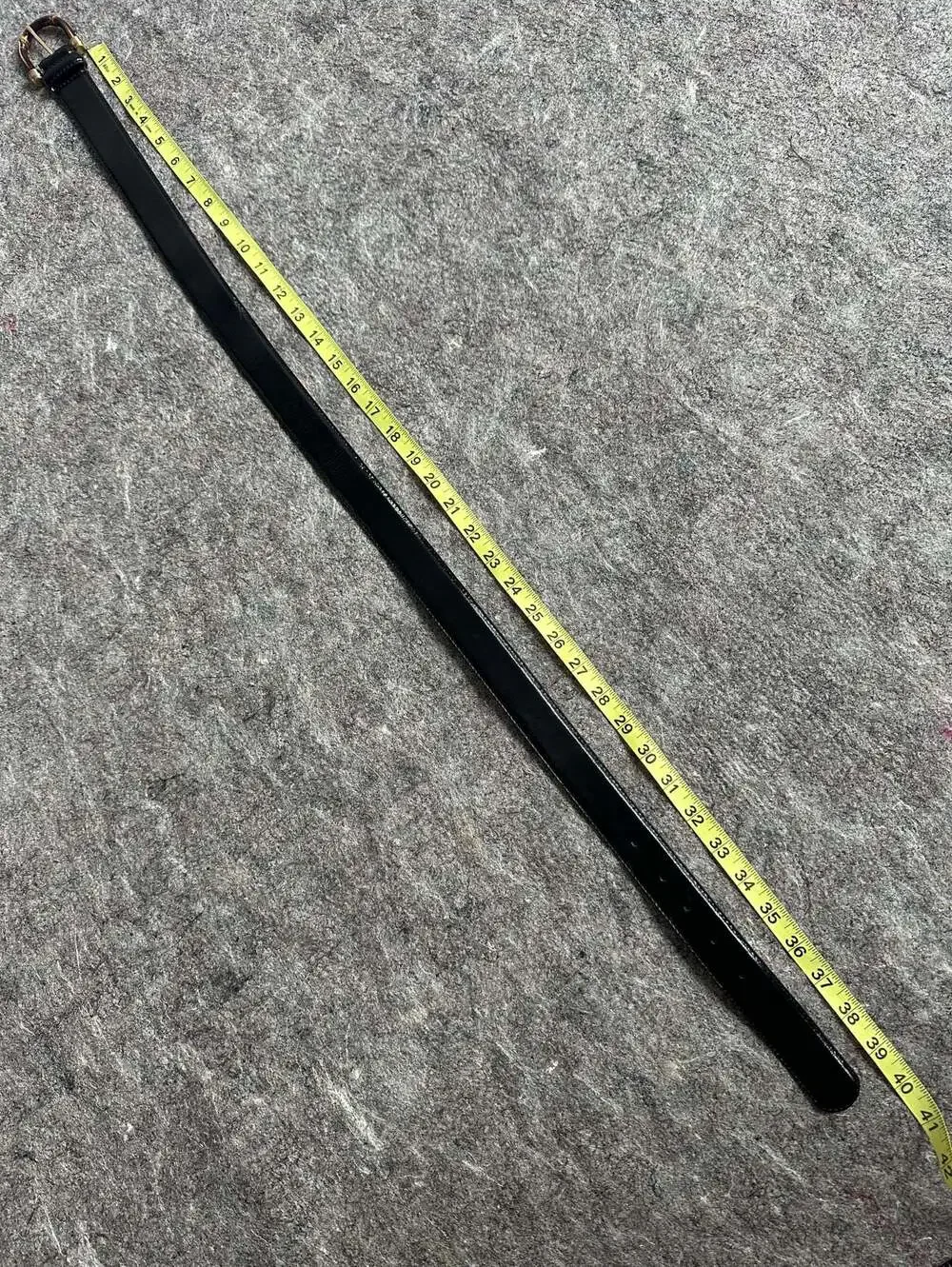 Vintage Talbots Black Genuine Leather Belt Bamboo Buckle Men’s 40”
